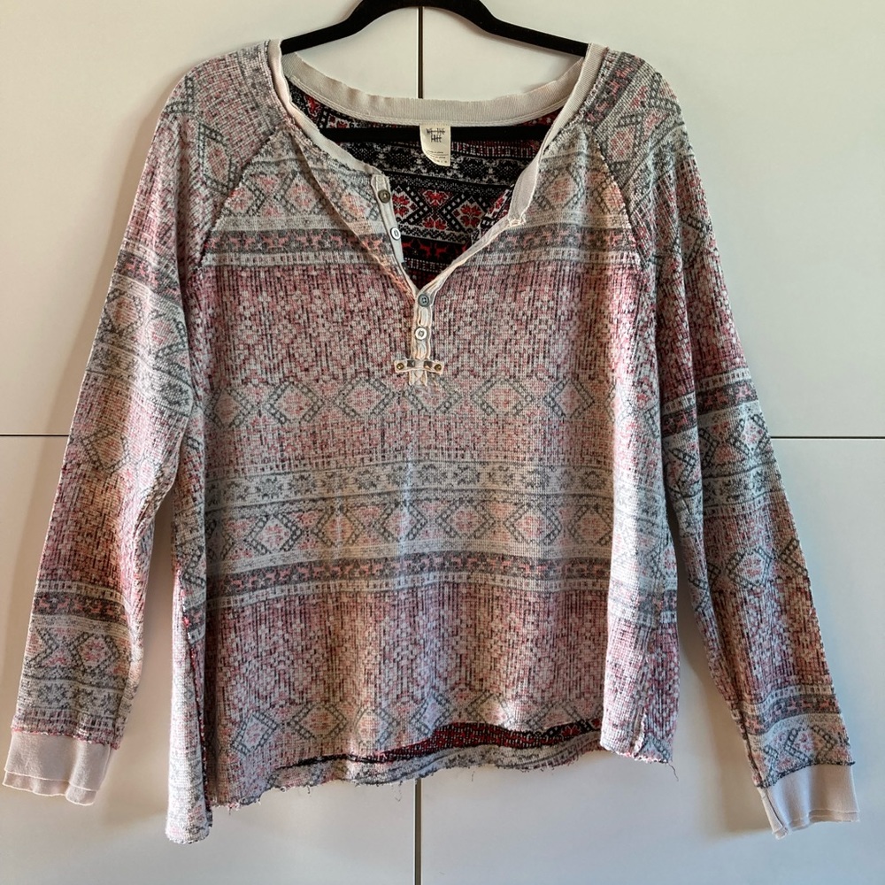 We The Free Christmas Henley Top